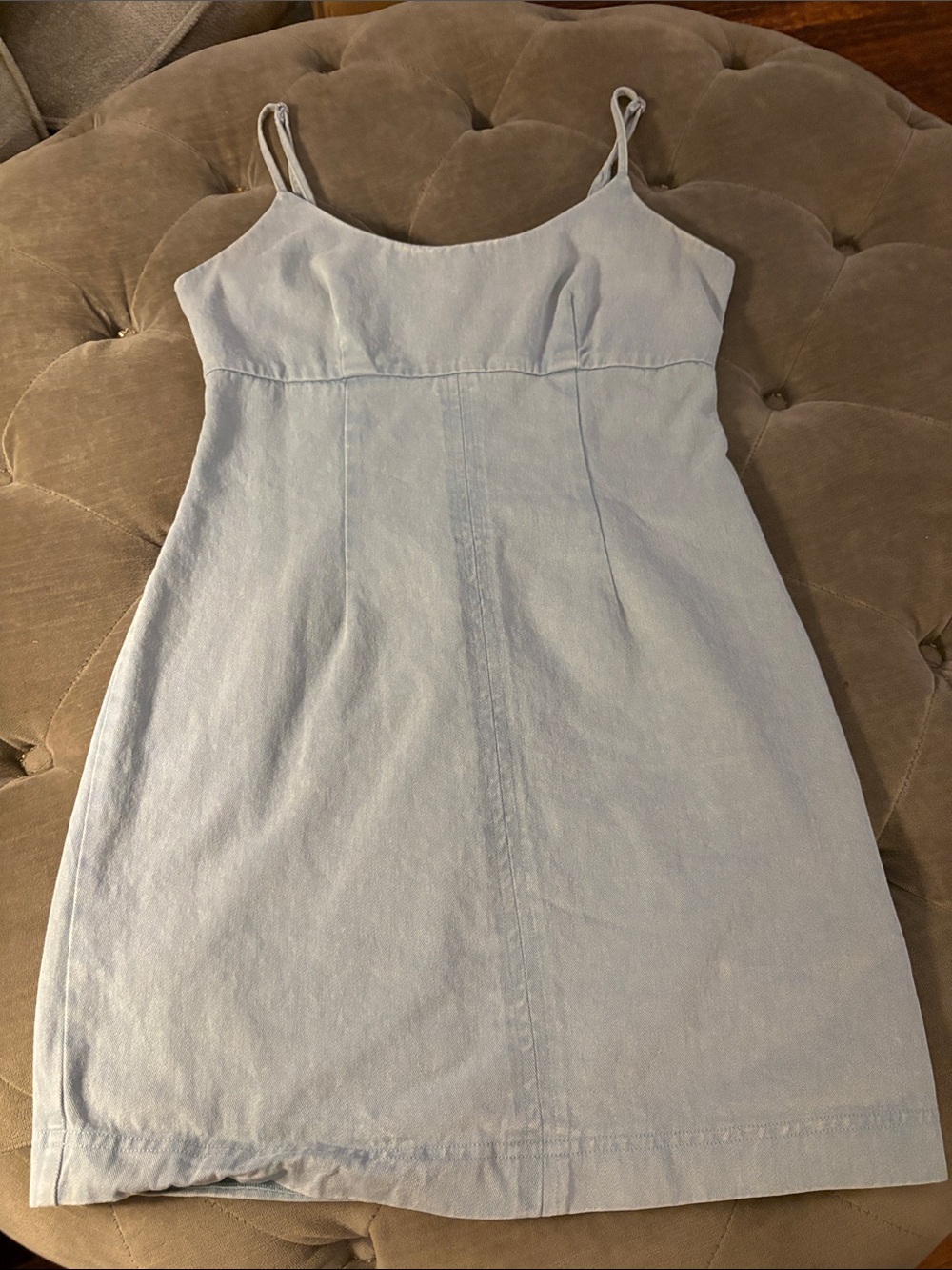 Miami by Francesca’s Light Blue Spaghetti Strap Mini Dress cotton